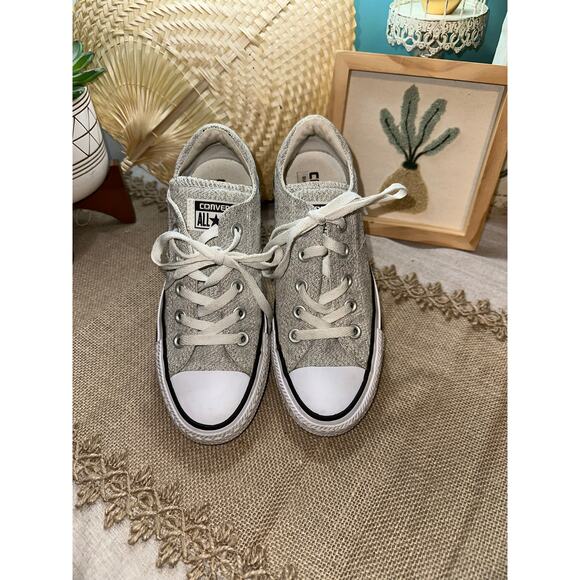 Women’s size 5 Grey White Converse All Star Sneakers GUC - Picture 2 of 10